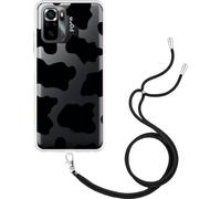 Cazy Housse avec chaîne Compatible avec Poco M5s - Taches de vache