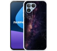 Cazy Housse Compatible avec Fairphone 5 Black Space Marble