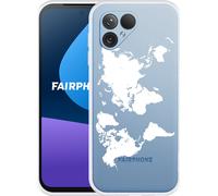 Cazy Housse Compatible avec Fairphone 5 Carte du monde