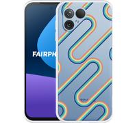 Cazy Housse Compatible avec Fairphone 5 Retro-Arc-en-ciel II