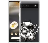 Cazy Housse Compatible avec Google Pixel 6a - Tête Gorilla