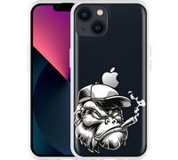 Cazy Housse Compatible avec iPhone 13 - Tête Gorilla