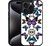 Cazy Housse Compatible avec iPhone 15 Pro Symétrie du papillon
