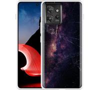 Cazy Housse Compatible avec Motorola ThinkPhone Black Space Marble