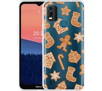 Cazy Housse Compatible avec Nokia C21 Plus - Biscuits de Noël