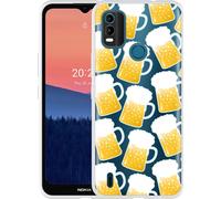 Cazy Housse Compatible avec Nokia C21 Plus - Chopes de bière