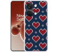 Cazy Housse Compatible avec OnePlus Nord 3 5G Coeurs Tricotés