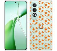 Cazy Housse Compatible avec Oneplus Nord CE4 Orange Ballons de foot