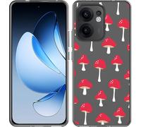 Cazy Housse Compatible avec Oppo Reno13 F (4G/5G) Champignons
