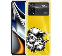Cazy Housse Compatible avec Poco X4 Pro - Tête Gorilla