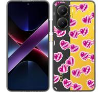 Cazy Housse Compatible avec Xiaomi Poco X7 Pro Lunettes de soleil en forme de cœur