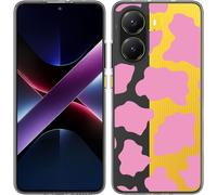 Cazy Housse Compatible avec Xiaomi Poco X7 Pro Rose Taches de vache