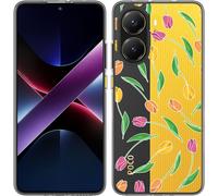Cazy Housse Compatible avec Xiaomi Poco X7 Pro Tulipes