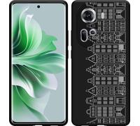 Cazy Housse compatible Oppo Reno11 Housse silicone Noir - Maisons de canal I