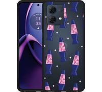 Cazy Housse Noir Compatible avec Motorola Moto G84 5G Lampes à Lave