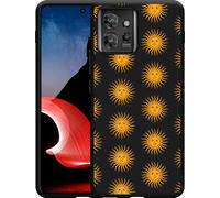 Cazy Housse Noir Compatible avec Motorola ThinkPhone Vintage Soleils