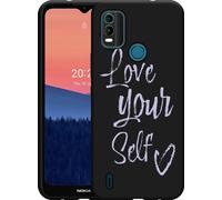 Cazy Housse Noir Compatible avec Nokia C21 Plus S'aimer soi-même