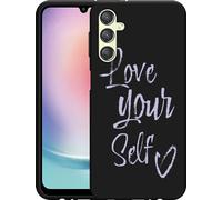 Cazy Housse Noir Compatible avec Samsung Galaxy A24 4G S'aimer soi-même