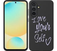 Cazy Housse Noir Compatible avec Samsung Galaxy A26 Aime-toi toi-même