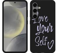Cazy Housse Noir Compatible avec Samsung Galaxy S24 S'aimer soi-même