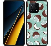 Cazy Housse Noir Compatible avec Xiaomi Poco X6 Pro Noix de coco