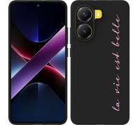 Cazy Housse Noir Compatible avec Xiaomi Poco X7 Pro La Vie Est Belle