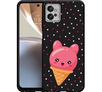 Cazy Housse noire Compatible avec Motorola Moto G32 - Cône de glace