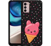 Cazy Housse noire Compatible avec Motorola Moto G42 - Cône de glace