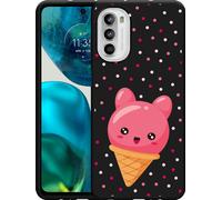 Cazy Housse noire Compatible avec Motorola Moto G52 - Cône de glace