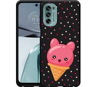 Cazy Housse noire Compatible avec Motorola Moto G62 5G - Cône de glace