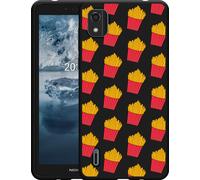 Cazy Housse noire Compatible avec Nokia C2 2nd Edition - Pommes Frites