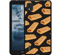 Cazy Housse noire Compatible avec Nokia C2 2nd Edition - Sandwiches au fricot