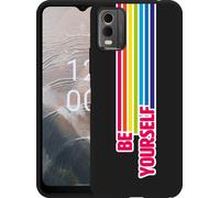 Cazy Housse noire Compatible avec Nokia C32 Be Yourself