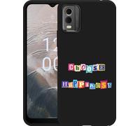 Cazy Housse noire Compatible avec Nokia C32 Choisir le bonheur