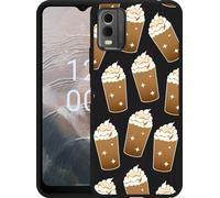 Cazy Housse noire Compatible avec Nokia C32 Frappuccinos