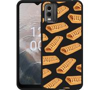 Cazy Housse noire Compatible avec Nokia C32 Sandwiches au fricot