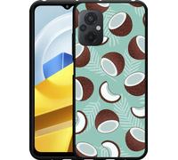 Cazy Housse noire Compatible avec Poco M5 - Noix de coco