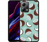 Cazy Housse noire Compatible avec Poco X5 Noix de coco