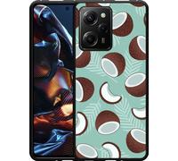 Cazy Housse noire Compatible avec Poco X5 Pro Noix de coco