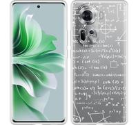 Cazy Housse pour Oppo Reno11 Housse en silicone - Mathématique Blanc