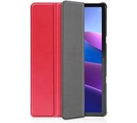Cazy Housse pour Tablette compatible avec Lenovo Tab M10 (3rd Gen) - Étui TriFold Bookcase Rouge G