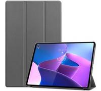 Cazy Housse pour Tablette compatible avec Lenovo Tab P12 Pro - Étui TriFold Bookcase - Gri Gris G