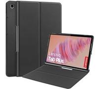 Cazy Housse pour Tablette compatible avec Lenovo Tab Plus - Étui TriFold Bookcase - Noir Noir G