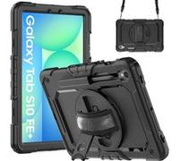 Cazy Housse pour Tablette compatible avec Samsung Galaxy Tab S10 FE Plus - Coque Antichoc Noir G