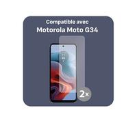 Cazy Protection d'Ecran compatible avec Motorola Moto G34 - Protection d'Ecran en Verre Tr