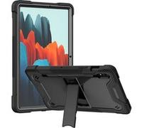 Cazy Robuste Coque Compatible avec Samsung Galaxy Tab S8 - Antichoc Shockproof Durable Pro Noir G