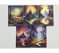 CB Basic Land Set #04 Fantasy Style Foil by CB - Art personnalisé alternatif