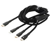 Baseus Universal Flash Series II 3-in-1 Fast Charging Data Cable (Type-C to Micro + Lightning + Type-C) 100W, 1.5m Black
