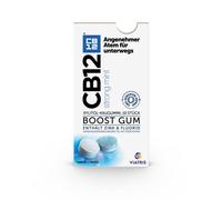 CB12 Boost Gomme à mâcher - Fraîcheur instantanée en déplacement - Prévient la mauvaise haleine, sans sucre, goût de menthe fraîche - Lot de 10