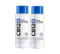 CB12 Rince-bouche quotidien, sans alcool, combat la mauvaise haleine, effet 12 heures, avec fluorure, sans alcool, 2 paquets de 250 ml